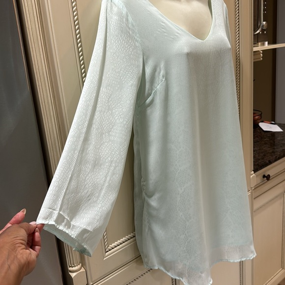 Astr Sea Green Long Sleeve Mini Dress Or Tunic Sz XS - Picture 2 of 8